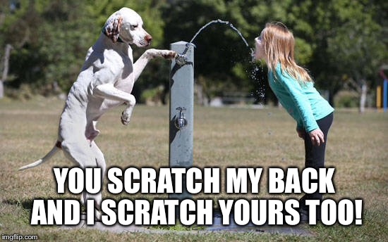 YOU SCRATCH MY BACK AND I SCRATCH YOURS TOO! | made w/ Imgflip meme maker