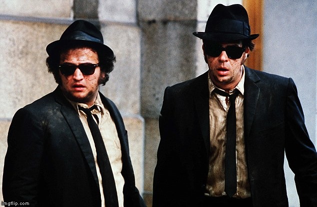 Blues Brothers wtf | image tagged in blues brothers wtf | made w/ Imgflip meme maker
