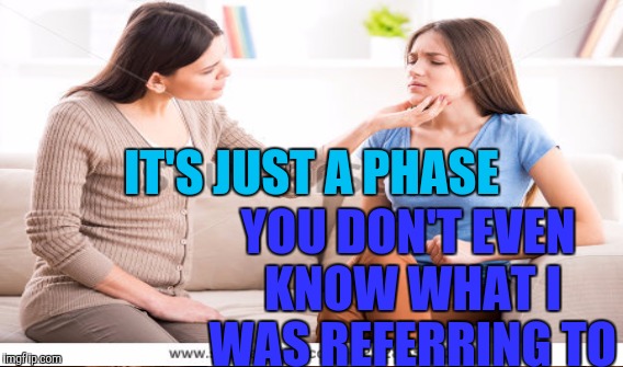 IT'S JUST A PHASE YOU DON'T EVEN KNOW WHAT I WAS REFERRING TO | made w/ Imgflip meme maker