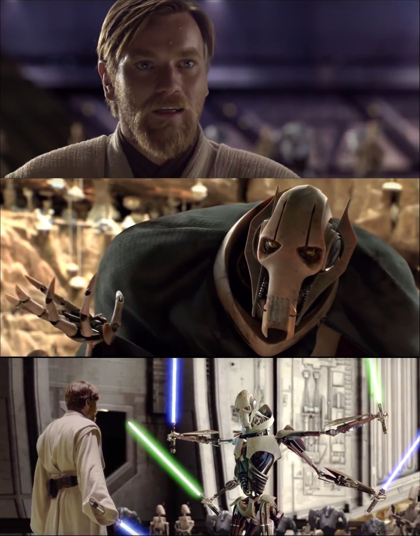 Hello There Obi wan vs Grievous Blank Template Imgflip