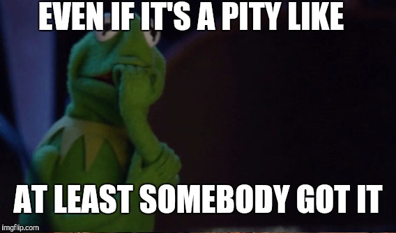 EVEN IF IT'S A PITY LIKE AT LEAST SOMEBODY GOT IT | made w/ Imgflip meme maker
