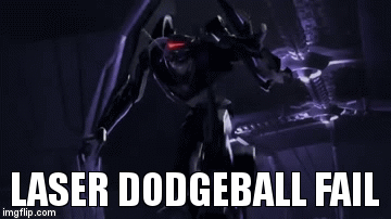 Animated GIF of playful dodgeball moves