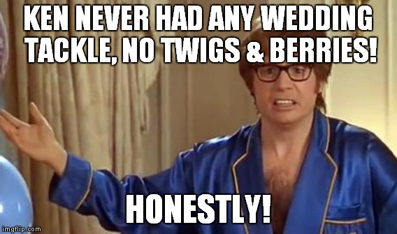 KEN NEVER HAD ANY WEDDING TACKLE, NO TWIGS & BERRIES! HONESTLY! | made w/ Imgflip meme maker