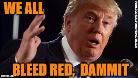 WE ALL BLEED RED,  DAMMIT | made w/ Imgflip meme maker