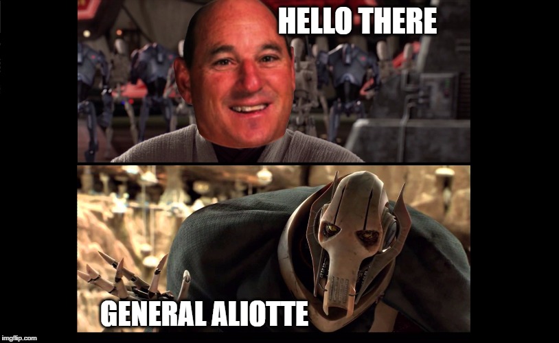 HELLO THERE; GENERAL ALIOTTE | image tagged in star wars | made w/ Imgflip meme maker