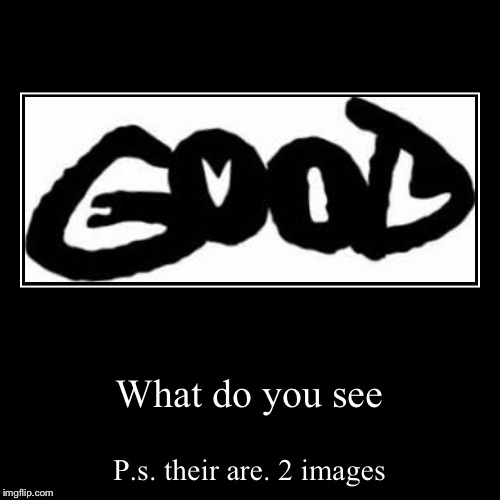 What do you see???? | image tagged in funny,demotivationals | made w/ Imgflip demotivational maker