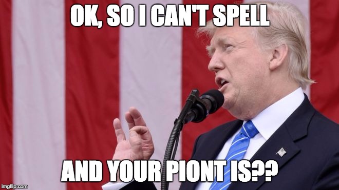 i am the bsos | ΟΚ, SO I CAN'T SPELL; AND YOUR PIONT IS?? | image tagged in spell check,donald trump approves,haha,i am the one who knocks | made w/ Imgflip meme maker