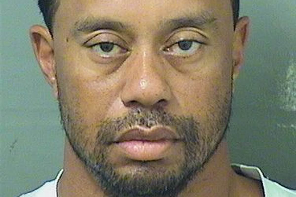 Tiger Woods mugshot Blank Meme Template