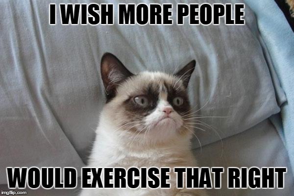 I WISH MORE PEOPLE WOULD EXERCISE THAT RIGHT | made w/ Imgflip meme maker