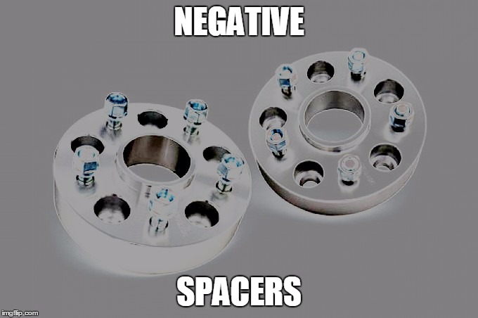 NEGATIVE; SPACERS | made w/ Imgflip meme maker