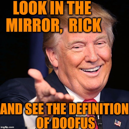 LOOK IN THE MIRROR,  RICK AND SEE THE DEFINITION OF DOOFUS | made w/ Imgflip meme maker