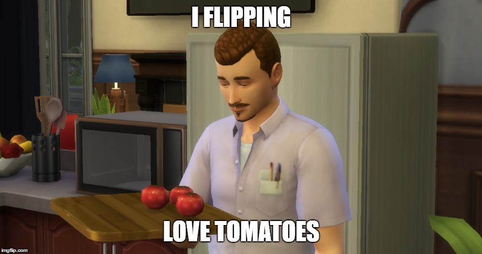 I FLIPPING; LOVE TOMATOES | made w/ Imgflip meme maker