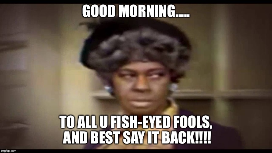 Dwayne  | GOOD MORNING..... TO ALL U FISH-EYED FOOLS, AND BEST SAY IT BACK!!!! | image tagged in dwayne | made w/ Imgflip meme maker