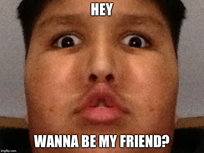 Hey There | HEY; WANNA BE MY FRIEND? | image tagged in friends,hi there,funny meme | made w/ Imgflip meme maker