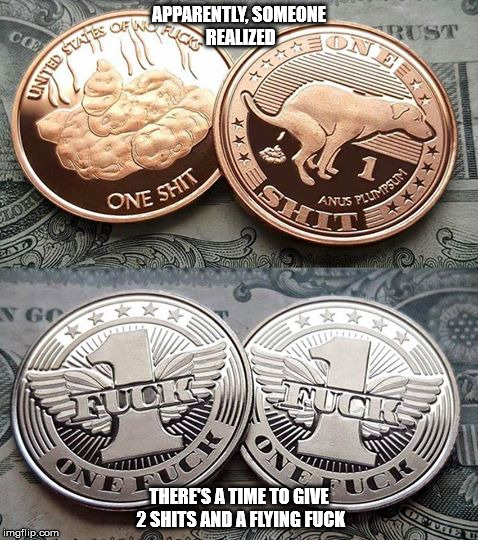 APPARENTLY, SOMEONE REALIZED; THERE'S A TIME TO GIVE 2 SHITS AND A FLYING FUCK | image tagged in 2sff | made w/ Imgflip meme maker