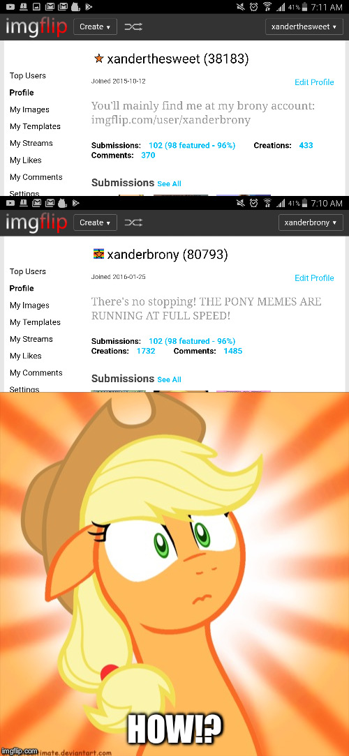 Somehow I matched it up! | HOW!? | image tagged in memes,shocked applejack,submissions,ponies | made w/ Imgflip meme maker