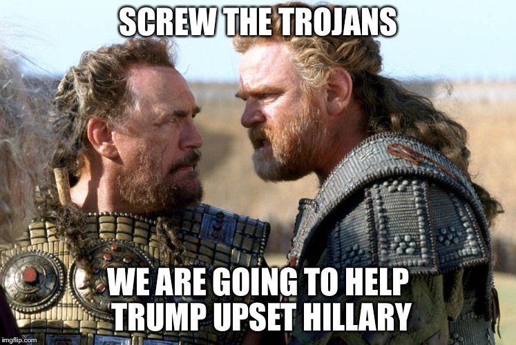 Macedonians to the upset  | SCREW THE TROJANS; WE ARE GOING TO HELP TRUMP UPSET HILLARY | image tagged in the most interesting man in the world | made w/ Imgflip meme maker