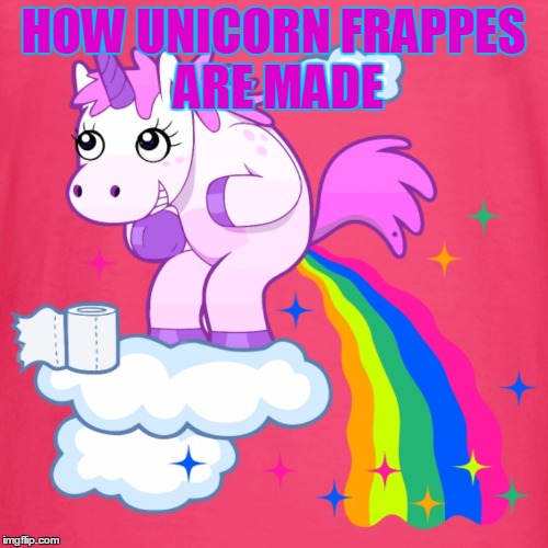 HOW UNICORN FRAPPES ARE MADE | made w/ Imgflip meme maker