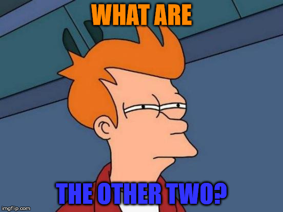 Futurama Fry Meme | WHAT ARE THE OTHER TWO? | image tagged in memes,futurama fry | made w/ Imgflip meme maker