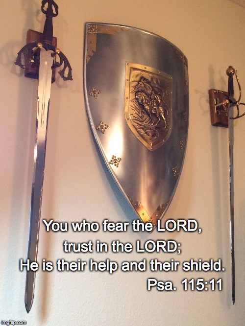 Shield | You who fear the LORD, trust in the LORD;; He is their help and their shield. Psa. 115:11 | image tagged in shield | made w/ Imgflip meme maker