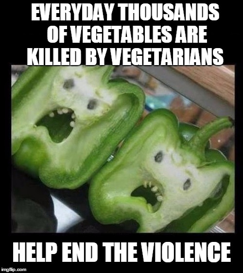 The horror... | EVERYDAY THOUSANDS OF VEGETABLES ARE KILLED BY VEGETARIANS; HELP END THE VIOLENCE | image tagged in vegetable,peppers,vegetarian | made w/ Imgflip meme maker