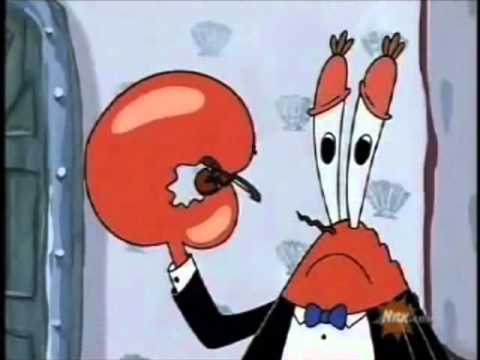 Mr. Krabs-Oh boo hoo.  This is the worlds smallest violin and it Blank Meme Template