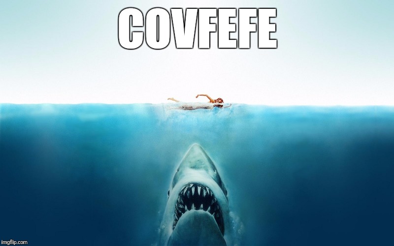 Jawvfefe | COVFEFE | image tagged in jaws,memes,covfefe | made w/ Imgflip meme maker