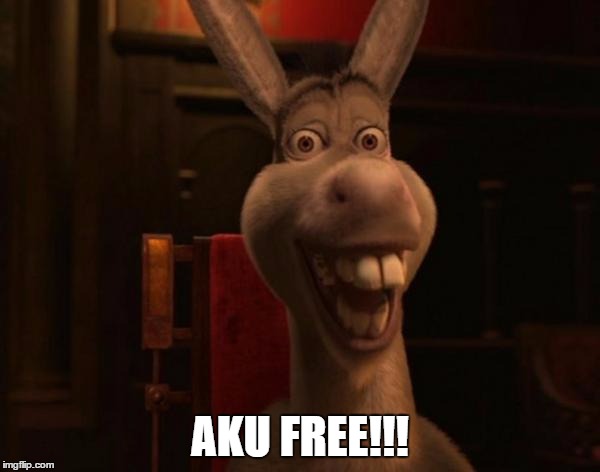 Donkey | AKU FREE!!! | image tagged in donkey | made w/ Imgflip meme maker