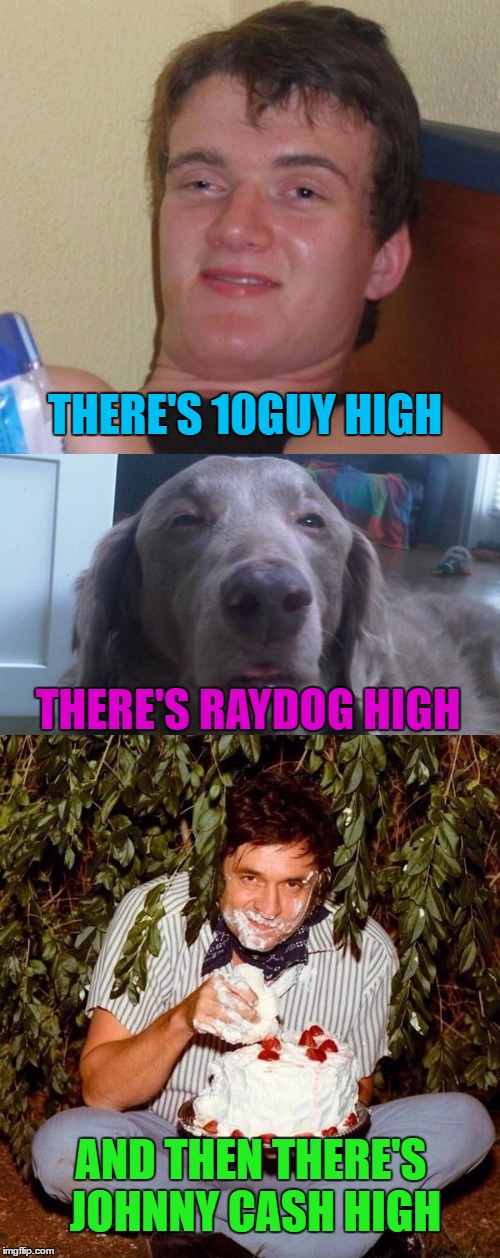 Everybody gets high on something...what do you do for your high?  | THERE'S 10GUY HIGH; THERE'S RAYDOG HIGH; AND THEN THERE'S JOHNNY CASH HIGH | image tagged in high,memes,10guy,raydog,johnny cash,funny | made w/ Imgflip meme maker
