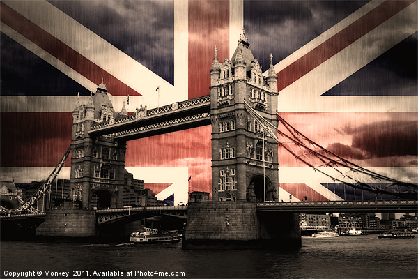 London Bridge Union Jack Blank Meme Template