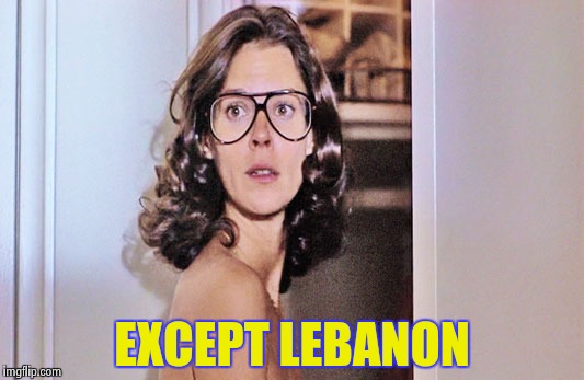 Jobeth Williams | EXCEPT LEBANON | image tagged in jobeth williams | made w/ Imgflip meme maker