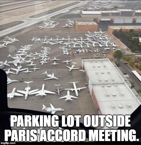 PARKING LOT OUTSIDE PARIS ACCORD MEETING. | made w/ Imgflip meme maker