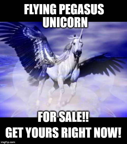 Flying Pegasus Unicorn | FLYING PEGASUS UNICORN; FOR SALE!! GET YOURS RIGHT NOW! | image tagged in flying pegasus unicorn | made w/ Imgflip meme maker