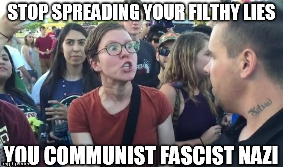 STOP SPREADING YOUR FILTHY LIES YOU COMMUNIST FASCIST NAZI | made w/ Imgflip meme maker