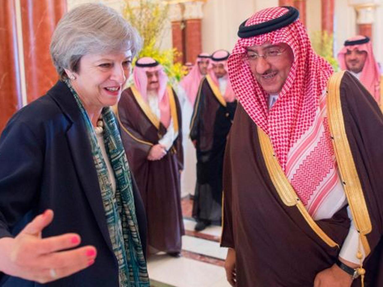 Theresa May & Saudis's Blank Meme Template