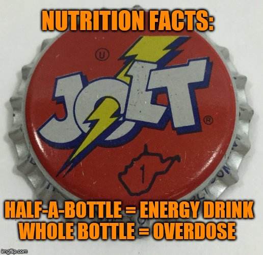 Energy Drinks Are For P***ies! | NUTRITION FACTS:; HALF-A-BOTTLE = ENERGY DRINK

 WHOLE BOTTLE = OVERDOSE | image tagged in energy drinks | made w/ Imgflip meme maker