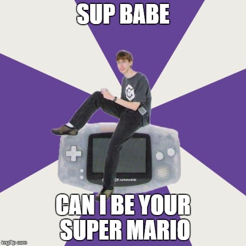 Nintendo Norm | SUP BABE; CAN I BE YOUR SUPER MARIO | image tagged in nintendo norm | made w/ Imgflip meme maker