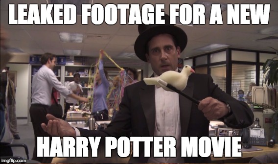 Harry potter meets The Office | LEAKED FOOTAGE FOR A NEW; HARRY POTTER MOVIE | image tagged in harry potter,the office,leaked footage | made w/ Imgflip meme maker
