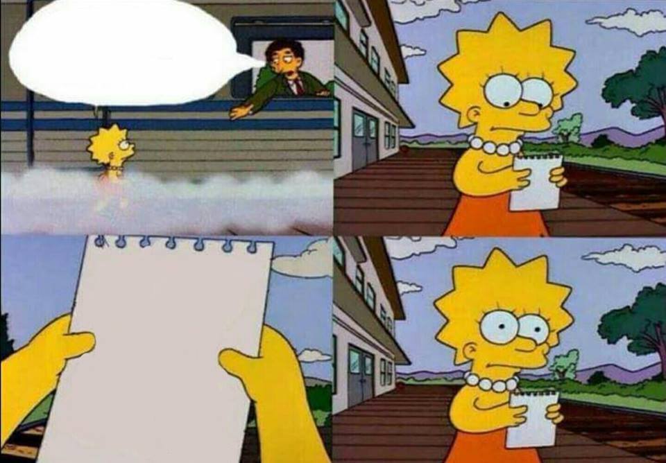 Lisa read the note Blank Meme Template