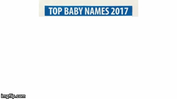 Top Baby Names 2017 | image tagged in gifs | made w/ Imgflip video-to-gif maker
