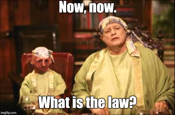 Doctor | Now, now. What is the law? | image tagged in doctor | made w/ Imgflip meme maker