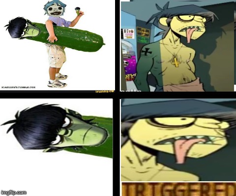 Murdoc 'Pickles'  ( ͡° ͜ʖ ͡°) | image tagged in triggered template | made w/ Imgflip meme maker
