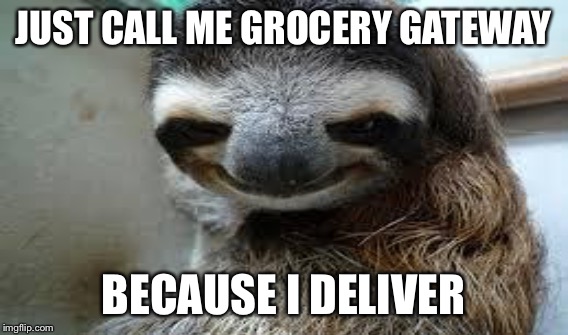 JUST CALL ME GROCERY GATEWAY BECAUSE I DELIVER | made w/ Imgflip meme maker