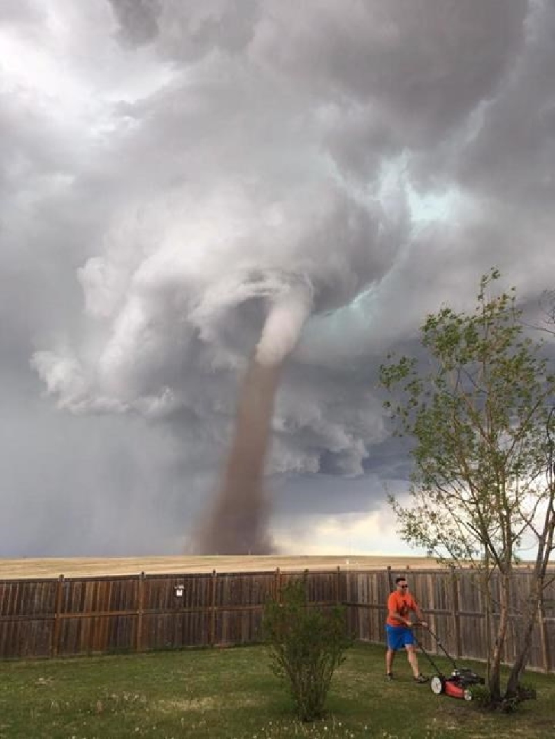 Tornado Mowing Blank Meme Template