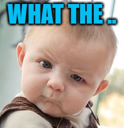 Skeptical Baby Meme | WHAT THE .. | image tagged in memes,skeptical baby | made w/ Imgflip meme maker