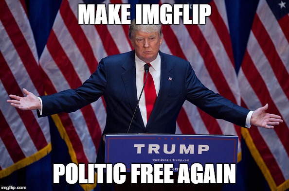 why can't we be friends, why can't we be friends... | MAKE IMGFLIP; POLITIC FREE AGAIN | image tagged in donald trump | made w/ Imgflip meme maker