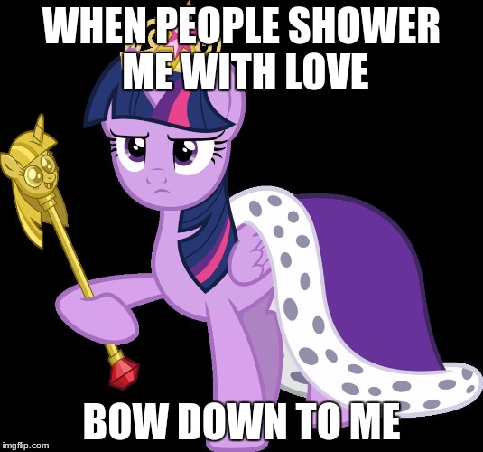 WHEN PEOPLE SHOWER ME WITH LOVE; BOW DOWN TO ME | image tagged in frienship | made w/ Imgflip meme maker