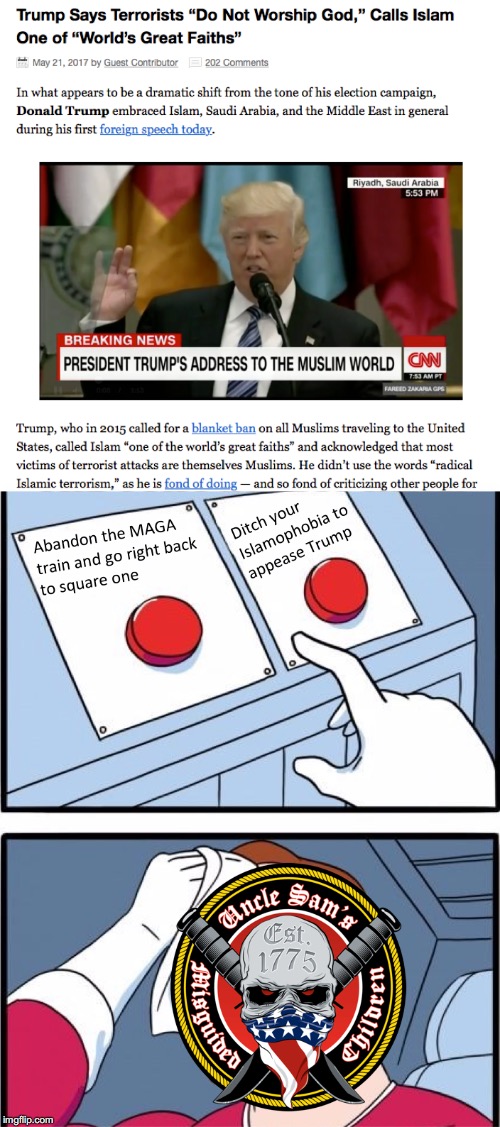 Daily struggle of American nationalists | image tagged in trump,maga,america | made w/ Imgflip meme maker