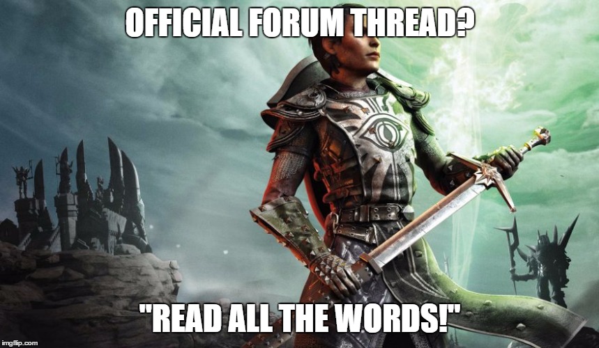 OFFICIAL FORUM THREAD? "READ ALL THE WORDS!" | made w/ Imgflip meme maker