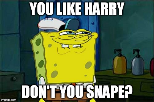 Don't You Squidward Meme | YOU LIKE HARRY; DON'T YOU SNAPE? | image tagged in memes,dont you squidward | made w/ Imgflip meme maker